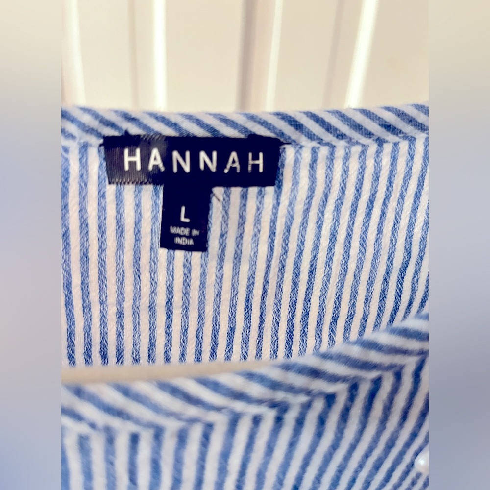 Blue/White Striped Top